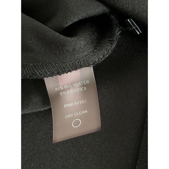 Tommy Hilfiger | Women's Black Sheath Crew Neck Back Zip Dress Size 2 - Picture 7 of 8